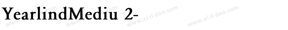 YearlindMediu 2字体转换
